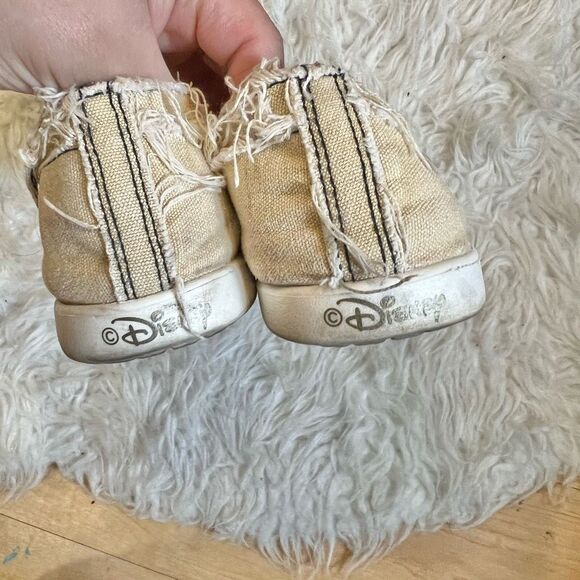 CROCS Mickey Mouse Disney Tan Canvas Slip On Loafer Flats Women’s 9 W - Picture 4 of 12